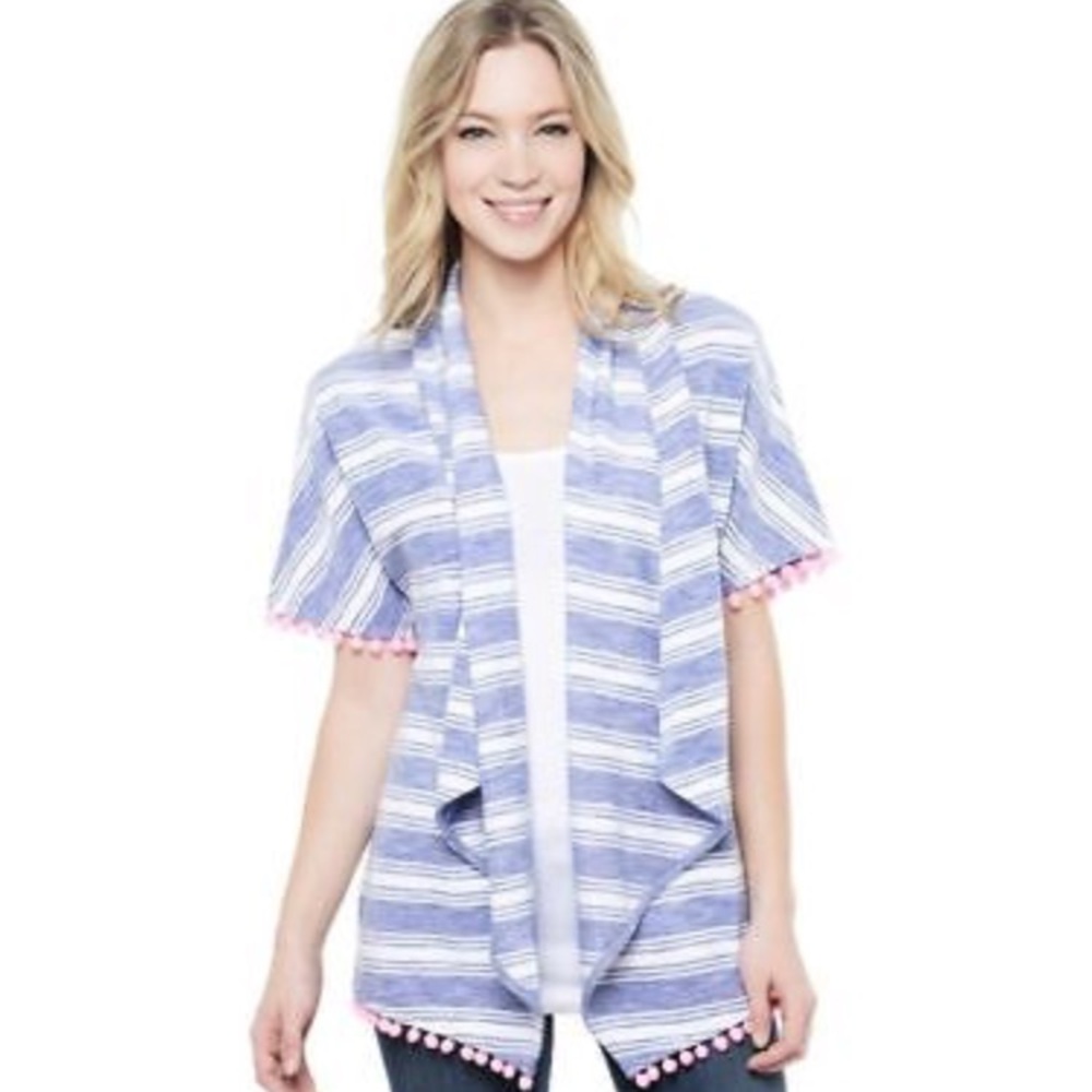 Waterfall short sleeved cardigan